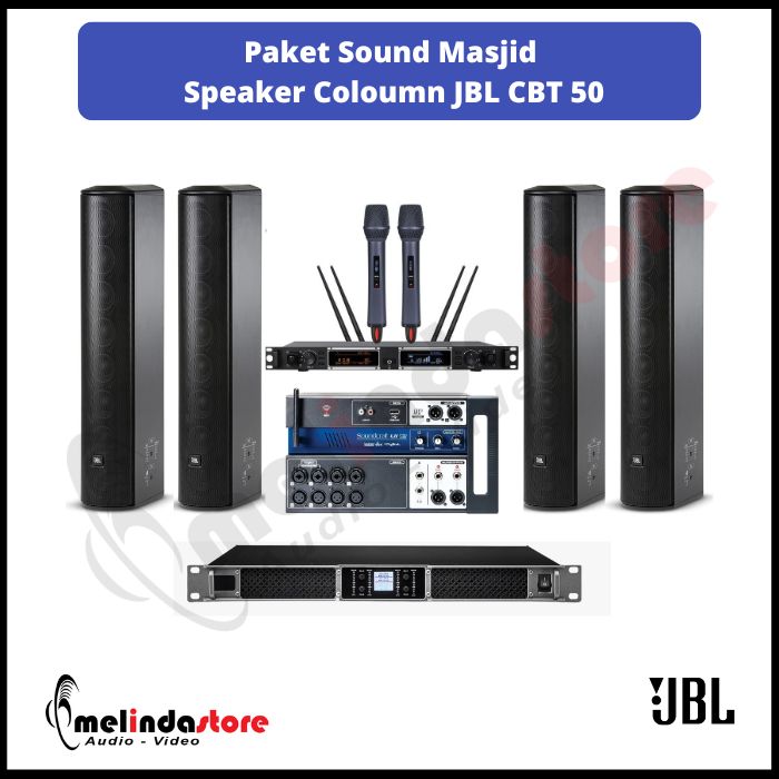 Paket Sound System Indoor Masjid JBL CBT50 LA | 4 Speaker